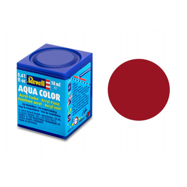 TINTA ACRÍLICA AQUA COLOR SOLÚVEL EM ÁGUA VERMELHO CARMIN FOSCO 18ML 36 REVELL REV 36136